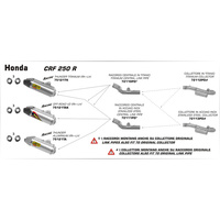 Arrow 72112PD Titanium Collector Pipe for Honda CRF 250 R 14-17