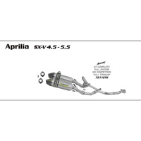 Arrow 75110TK MX Competition Titanium Exhaust System w/Race-Tech Muffler/Carbon End Cap for Aprilia SX-V 4.5 07-14