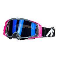 Nitro NV-150 MX Goggle Grey/Pink w/Blue Lens