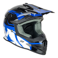 Nitro MX700 Youth Helmet Black/Blue/White