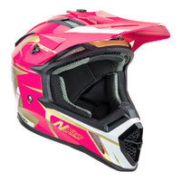 Nitro MX760 Pink/White/Gold Helmet