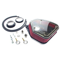 Alloy Art AA-1.8M8BP 1.8" Polycarbonate Boom Box Air Cleaner Kit Black for Milwaukee-Eight 17-Up