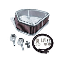Alloy Art AA-1.8M8P 1.8" Polycarbonate Boom Box Air Cleaner Kit Raw for Milwaukee-Eight 17-Up
