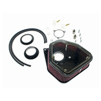 Alloy Art AA-2.8M8BP 2.8" Polycarbonate Boom Box Air Cleaner Kit Black for Milwaukee-Eight 17-Up