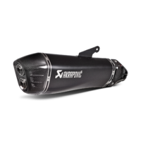 Akrapovic Slip-On Line Black Titanium Muffler System w/Carbon End Cap for Kawasaki Ninja H2 SX 18-20