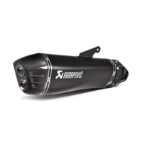 Akrapovic Slip-On Line Black Titanium Muffler System w/Carbon End Cap for Kawasaki Ninja H2 SX 18-20