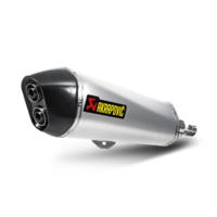 Akrapovic Slip-On Line Stainless Steel Muffler System w/Carbon End Cap for Piaggio Beverly 400/500/MP3 400/RST/LT/MP3 500/LT/XEvo 400/Gilera Fuoco 500