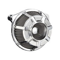 Arlen Ness AN-18-934 Beveled Air Cleaner Kit Chrome for Big Twin 99-17 w/CV Carb or Cable Operated Delphi EFI