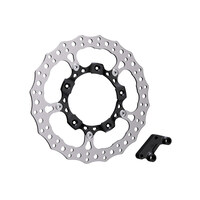 Arlen Ness AN-300-000 14" Left Hand Front Jagged Big Brake Disc Rotor Black for Touring 14-Up