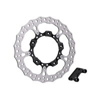 Arlen Ness AN-300-004 14" Right Hand Front Jagged Big Brake Disc Rotor Black for Touring 14-Up