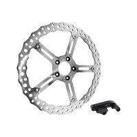 Arlen Ness AN-300-023 15" Left Hand Front Jagged Big Brake Disc Rotor Stainless Centre for Softail 00-14/Dyna 00-05