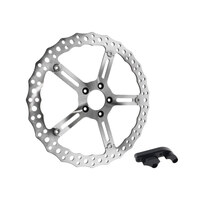 Arlen Ness AN-300-030 15" Left Hand Front Jagged Big Brake Disc Rotor Stainless Centre for Softail Street Bob/Breakout/Low Rider 18-Up/Standard 20-Up