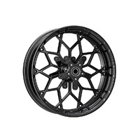 Arlen Ness AN-91-650 18" x 5.5" Fat Factory Forged Prodigy Replica Wheel Gloss Black for FLH 08-Up