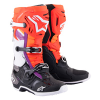 Alpinestars 2023 Tech 10 Black/Fluro Red/Fluro Orange/White Boots