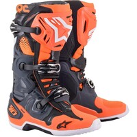 Alpinestars 2021 Tech 10 Boots Cool Grey/Fluro Orange/Black