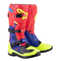 Alpinestars 2023 Tech 3 Bright Red/Dark Blue/Fluro Yellow Boots
