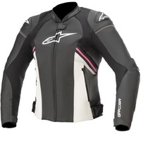 Alpinestars Stella GP Plus R V3 Air Black/White/Fuchia Womens Leather Jacket