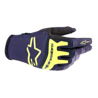 Alpinestars 2023 Techstar Night Navy/Fluro Yellow Gloves