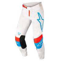Alpinestars 2022 Techstar Quadro Off White/Neon Blue/Bright Red Pants