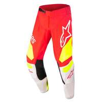 Alpinestars 2022 Racer Factory Fluro Red/White/Fluro Yellow Youth Pants