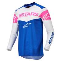 Alpinestars 2022 Fluid Triple Blue/Off White/Fluro Pink Jersey