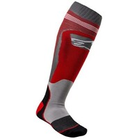 Alpinestars MX Plus 1 Socks Red/Cool Grey