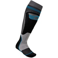 Alpinestars MX Plus 1 Socks Black/Cyan