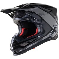 Alpinestars 2023 Supertech M10 Carbon Meta2 Glossy Black/Grey Helmet