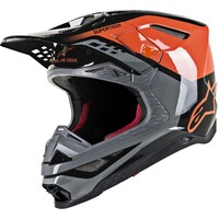 Alpinestars Supertech M8 Triple Orange/Grey/Black Helmet