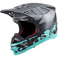 Alpinestars Supertech M8 Radium Matte Black/Teal Helmet