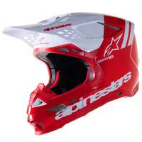 Alpinestars 2023 Supertech M8 Radium 2 Gloss Bright Red/White Helmet