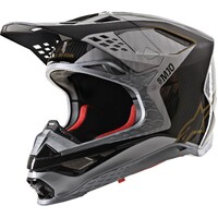 Alpinestars Supertech M10 Alloy Helmet Matte & Gloss Silver/Black/Carbon/Gold