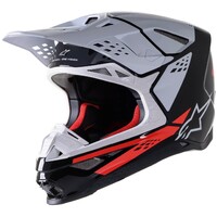 Alpinestars 2023 Supertech M8 Factory Black/White/Fluro Red Helmet