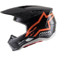 Alpinestars 2021 S-M5 Helmet Compass Matte Black/Fluro Orange