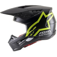 Alpinestars 2021 S-M5 Helmet Compass Matte Black/Fluro Yellow