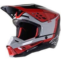 Alpinestars 2023 SM5 Beam Black/Grey/Red Helmet