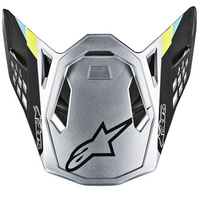 Alpinestars Replacement Visor Peak Silver/Black for M8 Contact Helmets