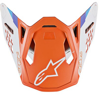 Alpinestars Replacement Visor Peak Orange/White for M8 Contact Helmets