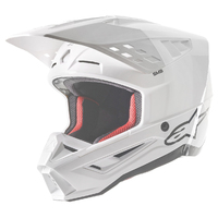 Alpinestars Replacement Visor Peak for SM5 Solid Helmets White Glossy