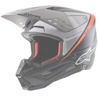 Alpinestars Replacement Visor Peak for SM5 Rayon Helmets Matte Black/White