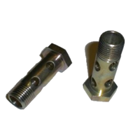 Brembo Double Banjo Bolt w/1.0 Thread Pitch for Most Aftermarket Brake Line Configurations