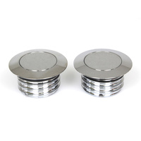 RSS BAI-03-0328 Screw-In Pop-Up Style Fuel Caps Chrome for H-D 82-95
