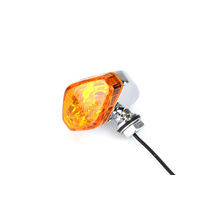 Bailey BAI-12-6034AE Mini Diamond Turn Signal w/Amber Lense Chrome