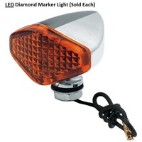 Bailey BAI-12-6034ALED Mini Diamond LED Turn Signal w/Amber Lense Chrome