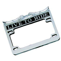 RSS BAI-28-6014 Live-to-Ride Number Plate Frame Chrome