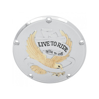 RSS BAI-33-0065GA Live-to-Ride Derby Cover Gold for Softail 00-18/Dyna 99-17/Touring 99-15