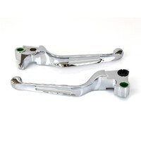 RSS BAI-H07-0584 2 Slot Hand Levers Chrome for Softail 96-14/Dyna 96-17/Touring 96-07/Sportster 96-03