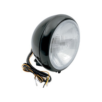 RSS BAI-L20-6084BE 7" Headlight Black for FL Softail 86-Up