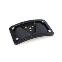 RSS BAI-P28-6807GB Laydown Curved Number Plate Frame w/Mount Gloss Black