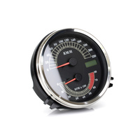 RSS BAI-T21-6986A 5" KPH Speedometer w/Tachometer for Softail/Dyna Wide Glide 99-03/Road King 99-03 Models w/5" Fat Bob Dash